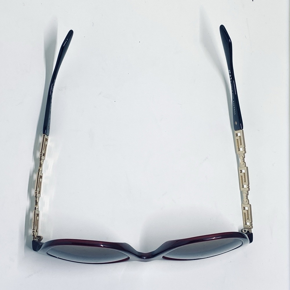 Versace MOD 4294 Burgundy Cat Eye Sunglasses Gold Medusa Italy 54 20 - Picture 7 of 9